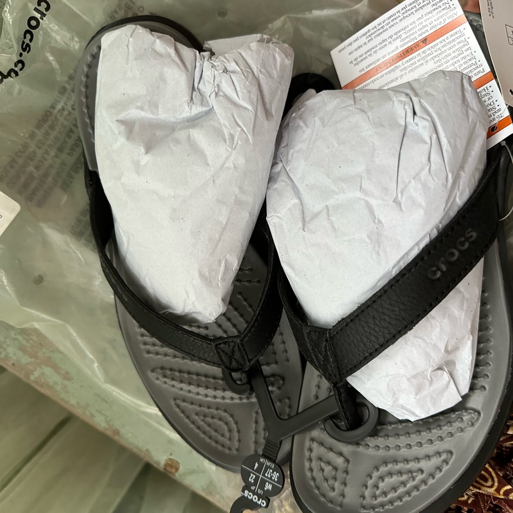 CROCS Black and Gray Sandals